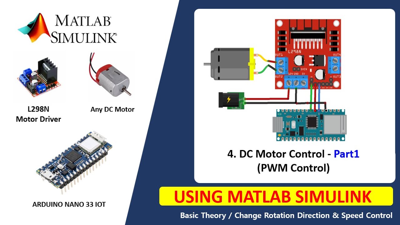 DC Motor Control | part1-  Arduino using Matlab Simulink