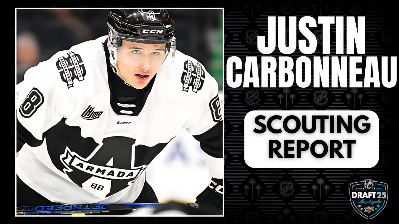 JUSTIN CARBONNEAU: GAME-BREAKING Offensive Upside ! | 2025 NHL Draft Scouting Report & Highlights