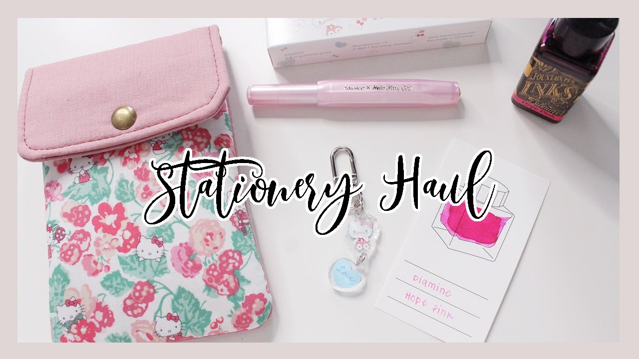 NEW PEN DAY | Kaweco x Hello Kitty Moonlit Pink Unboxing and Diamine Hope Pink Swatches