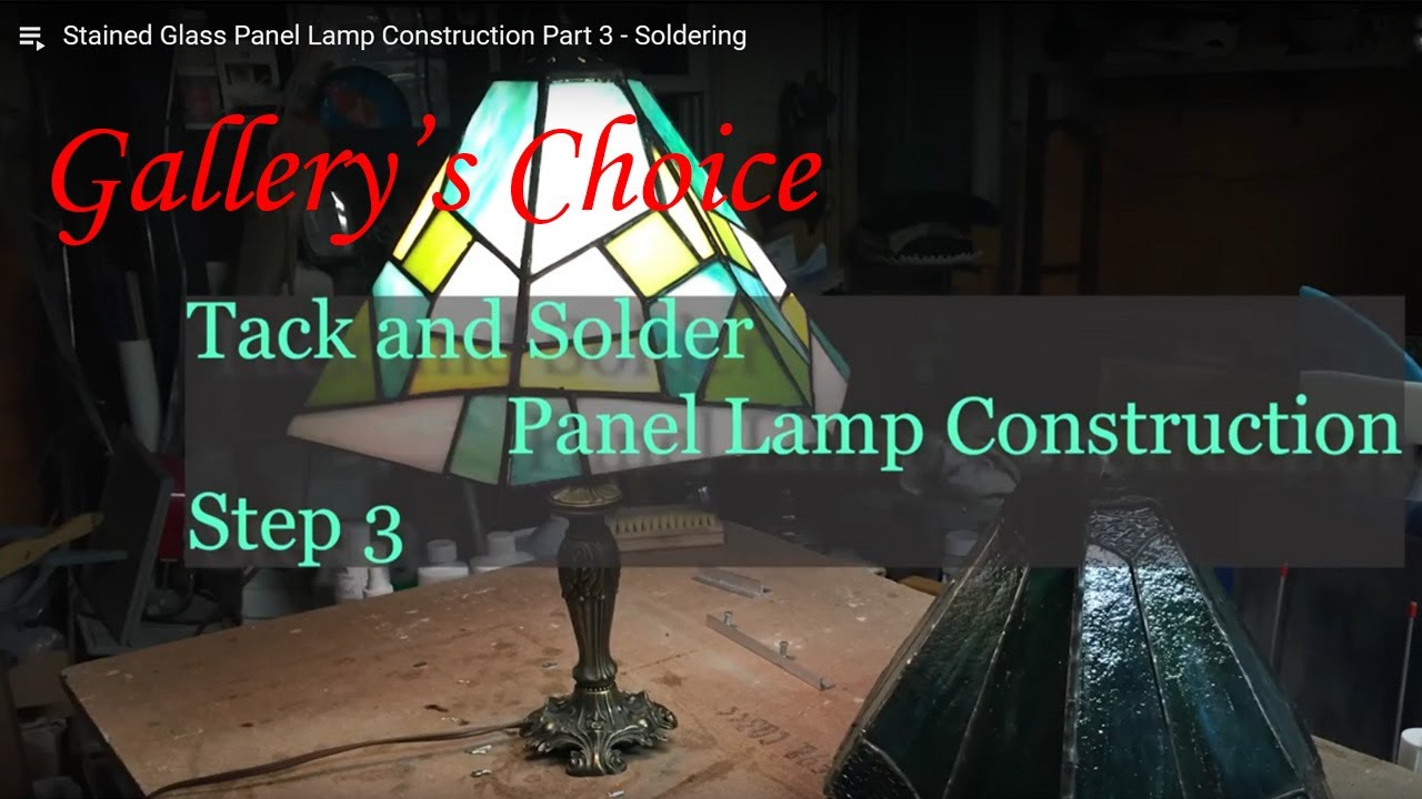 Stained Glass Panel Lamp Construction Part 3 - Soldering