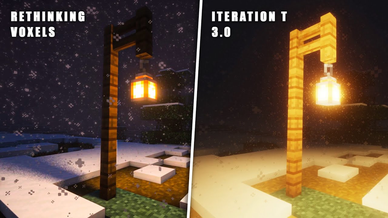 RETHINKING VOXELS vs ITERATION T 3.0 SHADERS COMPARISON | Minecraft Java Edition