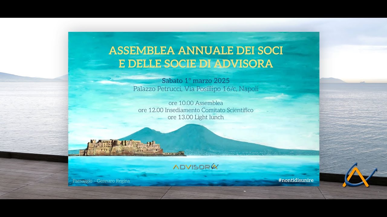 Assemblea annuale dei soci e delle socie Advisora e insediamento del comitato scientifico.