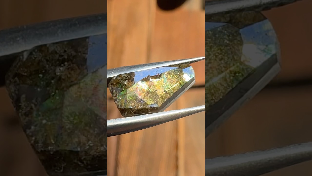 🐍✨ Faceted Rainbow Garnet, Rainbow Mine, Nevada #shorts #gems #raregems #crystals #beauty #jewelry