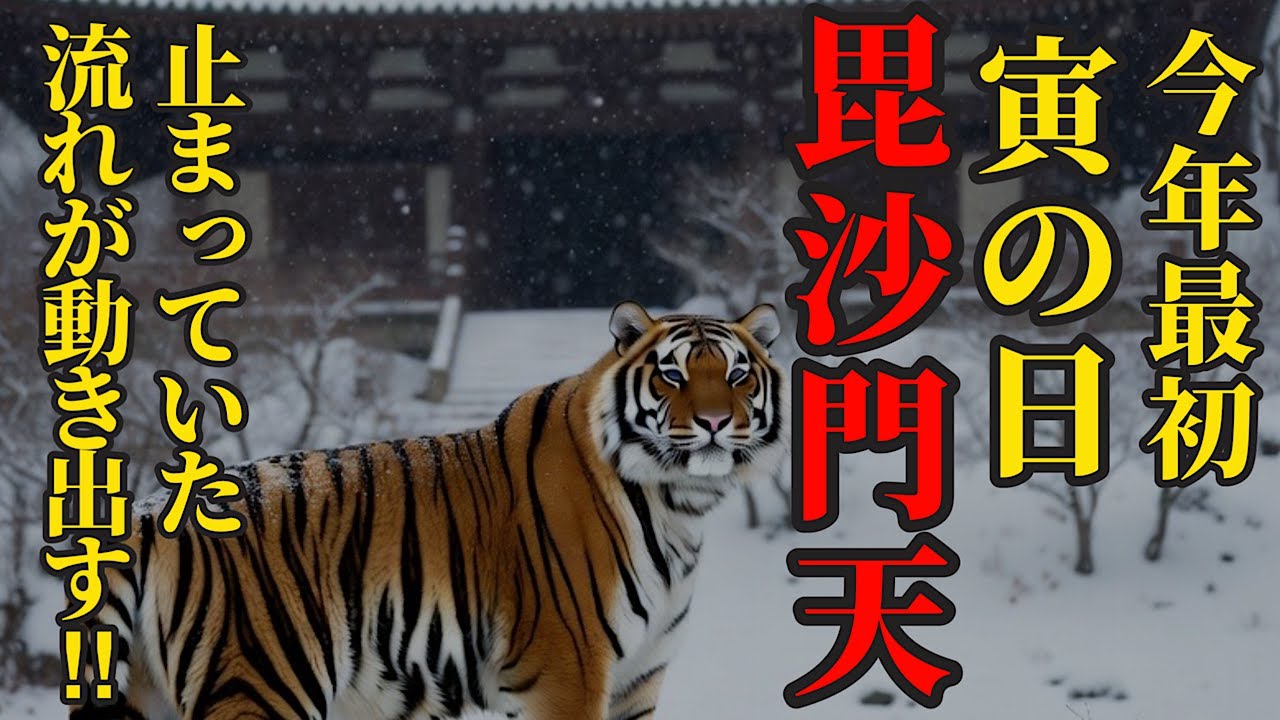 1月4日 今年最初の寅の日 流れが勢いよく動き出す！毘沙門天さまにリモート参拝 ！パワースポット