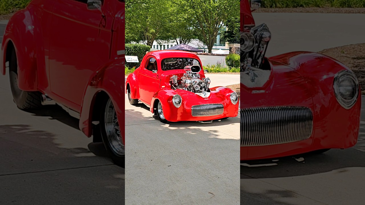 1941 Willys Coupe Classic Car Drive By Engine Sound Easy Rodders Car Show 2024