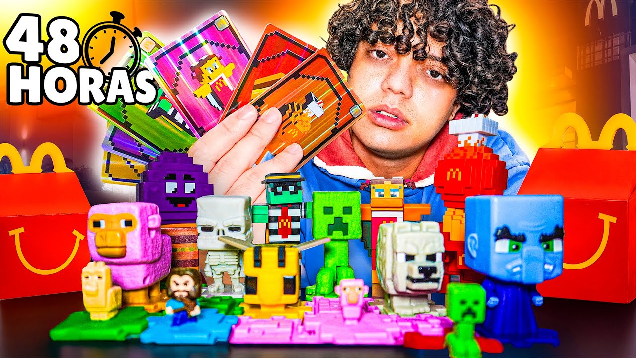 48 HORAS COMENDO SÓ MC LANCHE ATÉ COMPLETAR A COLEÇÃO DO MINECRAFT