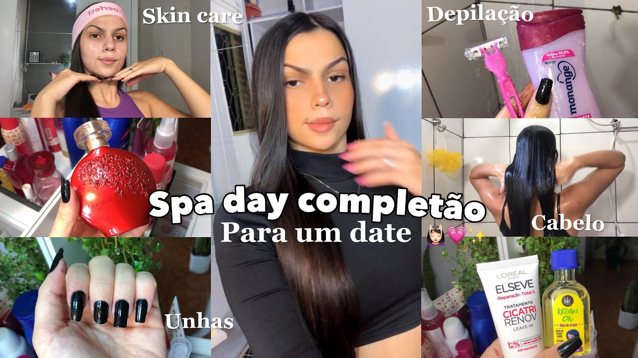 SPA DAY COMPLETO PARA UM DATE.💗| cabelo, unhas, skincare, etc….✨