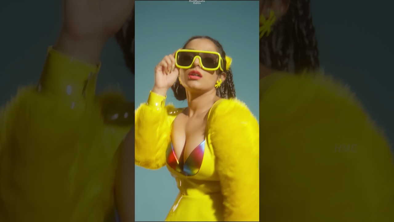 Rajisha Vijayan in Yellow Latex Dress Latest Movie Song Edit 4K 60FPS