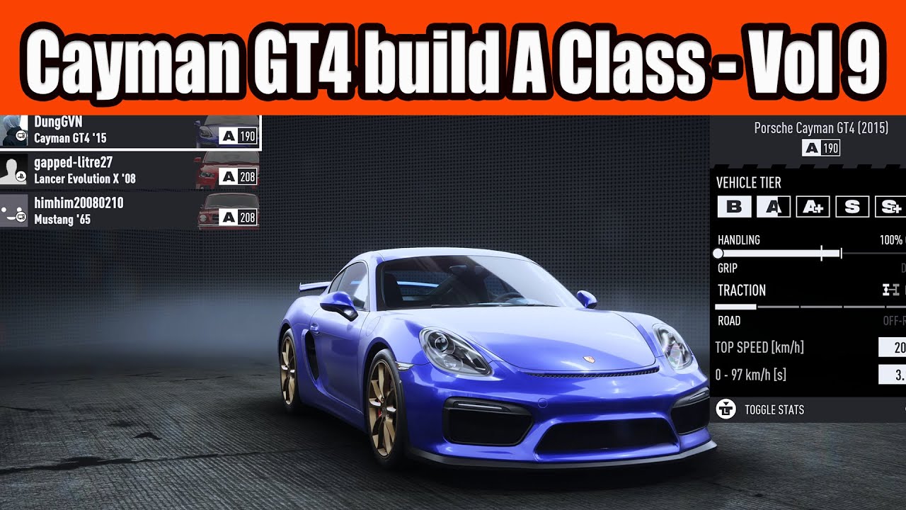 Porsche Cayman GT4 build A Class Car in NFS Unbound Vol 9