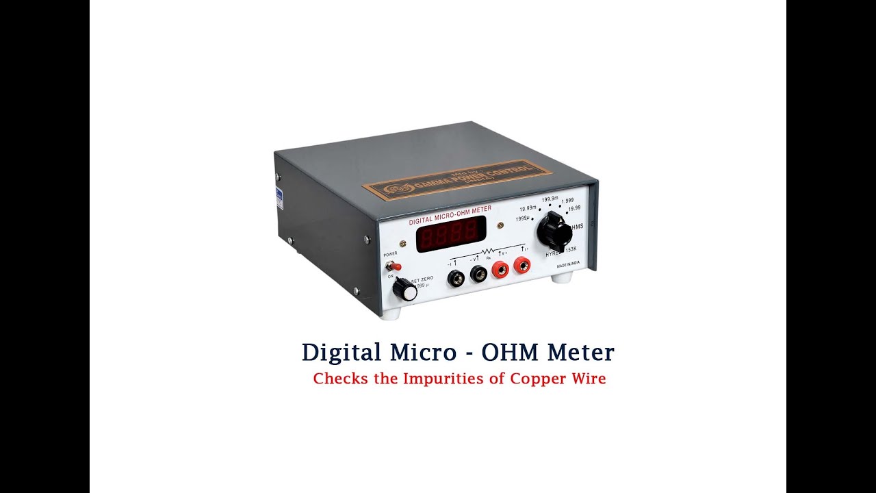 Micro Ohm Meter : Testing Equipment for Round wire Resistance