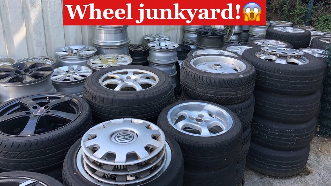 We found a WHEEL JUNKYARD! ( BBS, Powertech, Borbet )