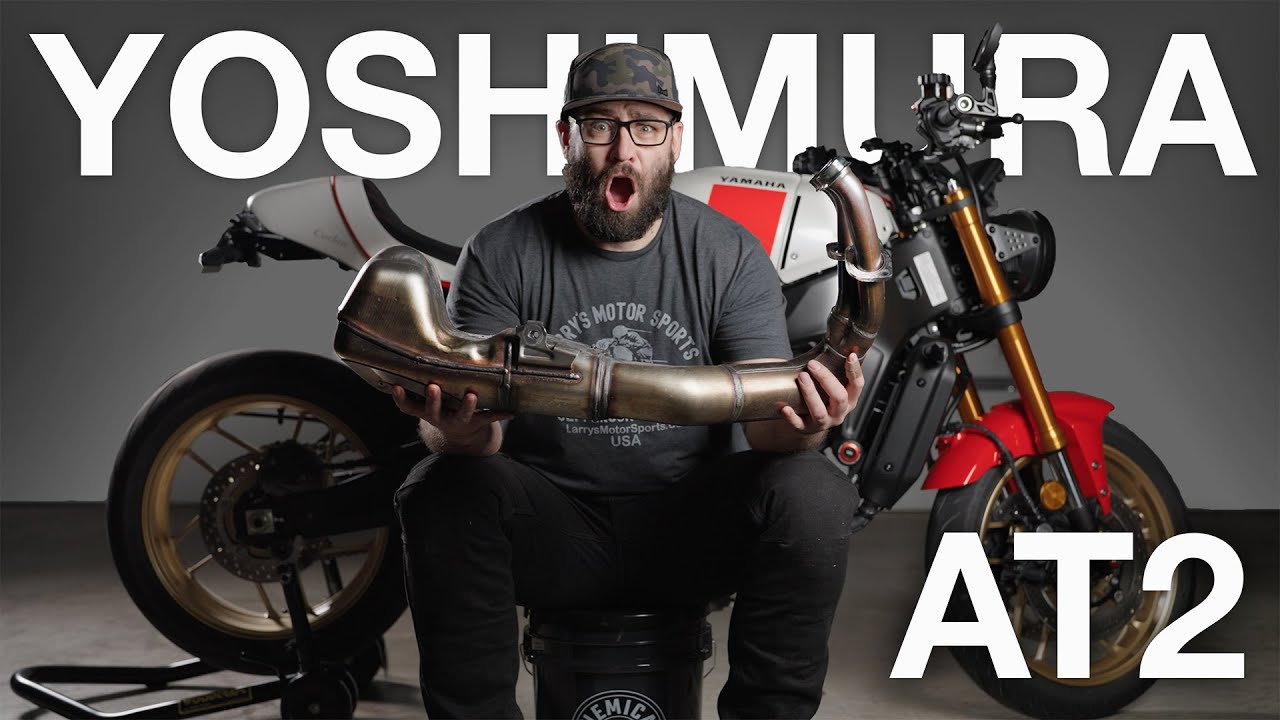 Установка выхлопной системы Yoshimura AT2 из нержавеющей стали на Yamaha XSR900 (2022+)