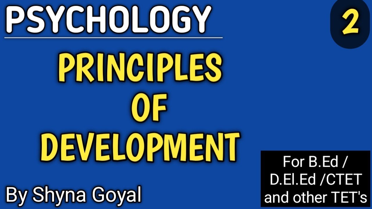 Principles of Development in Psychology | Psychological Perspective in Education |By Shyna Goyal