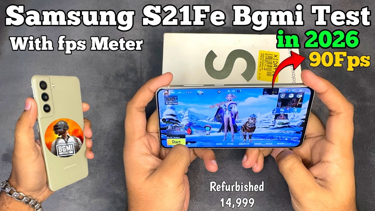 Samsung s21fe Bgmi test in 2026 😱 90fps with Fps meter 