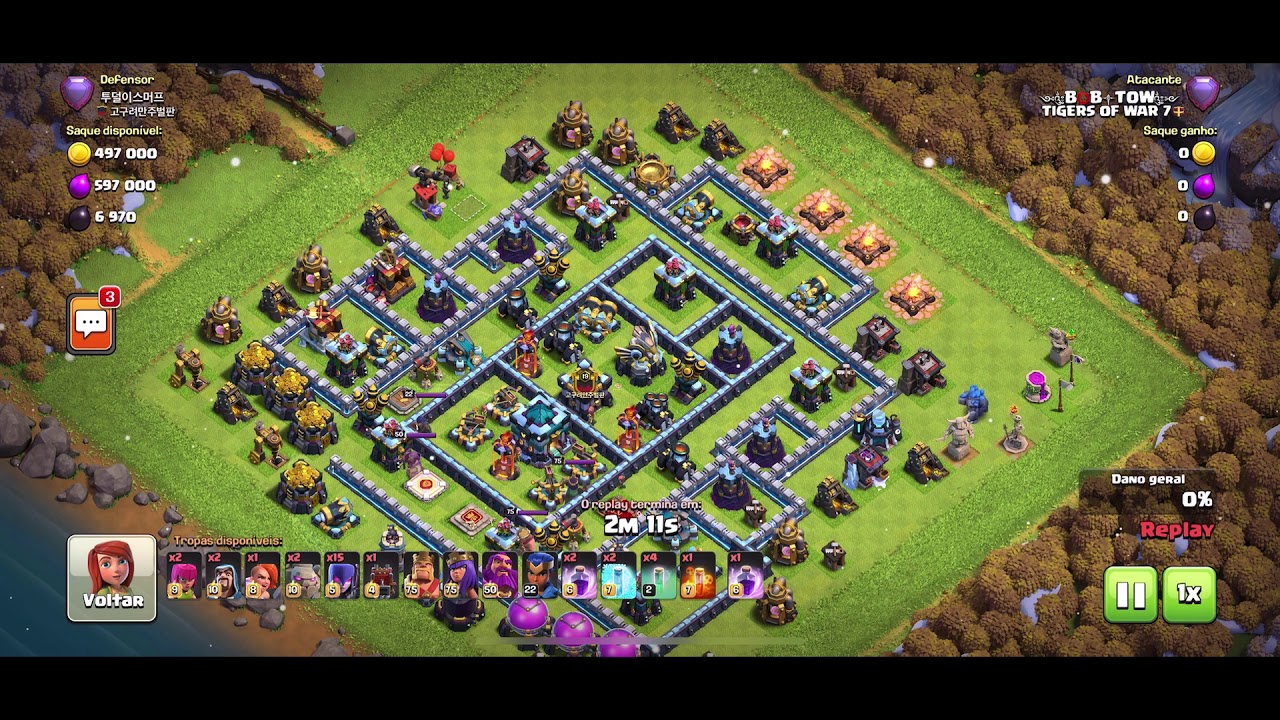 Ataque com feiti&ccedil;o de invisibilidade CLASH OF CLANS