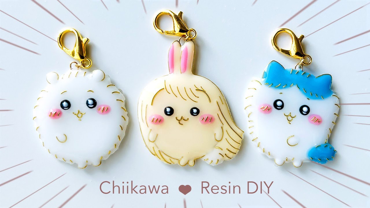 【レジン】毛量が増えたちいかわ、ハチワレ、うさぎのチャームを作ってみた!