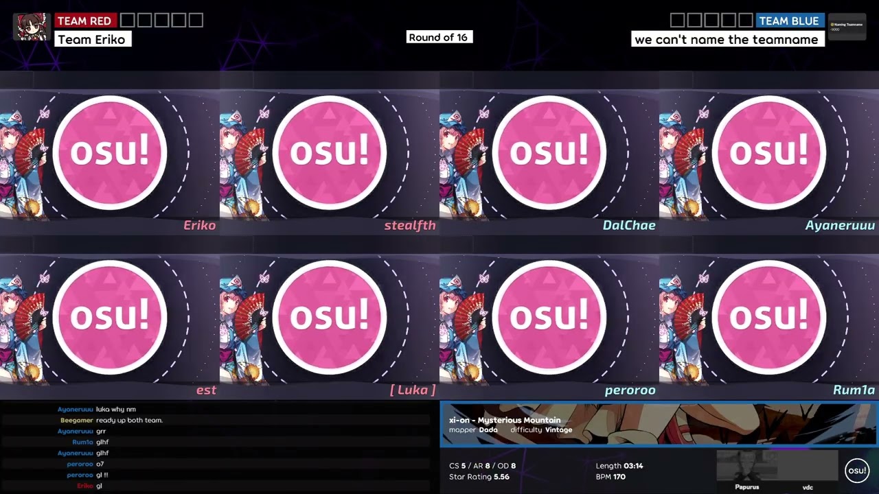 5 Digit Touhou Cup 3 Round of 16: Team Eriko vs we can't name the teamname