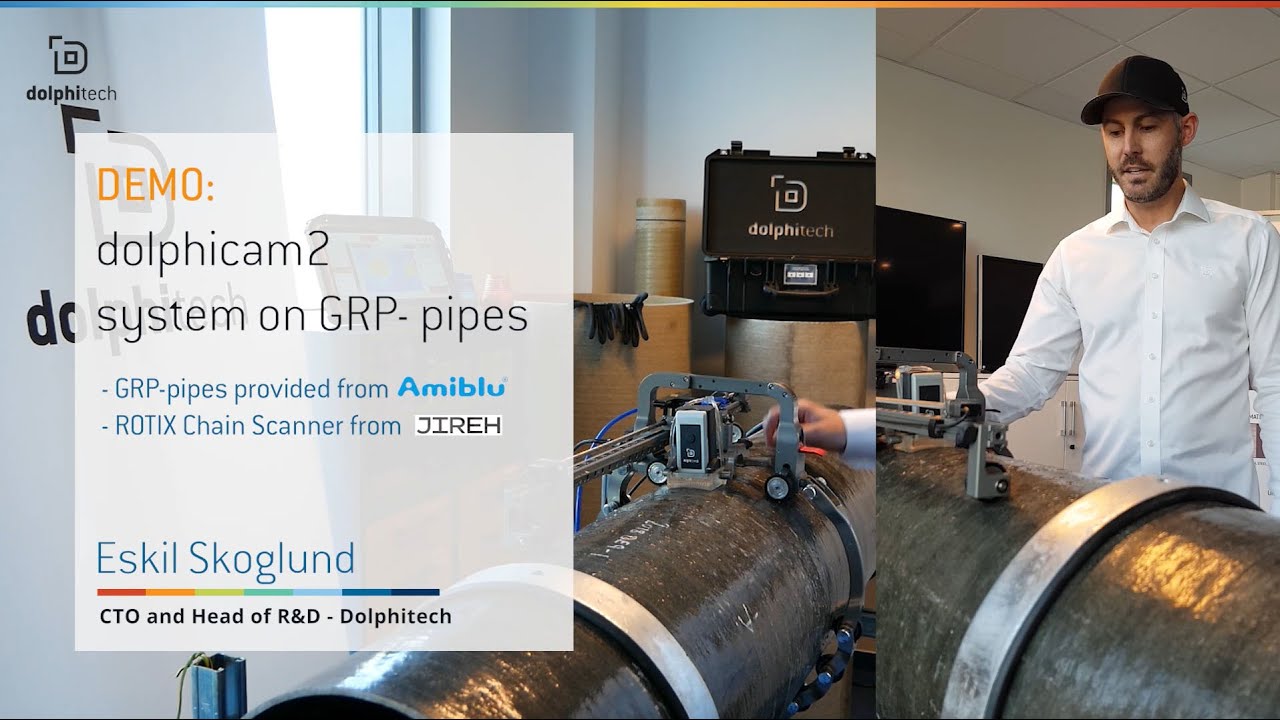 Demo Dolphicam2 on GRP-pipe