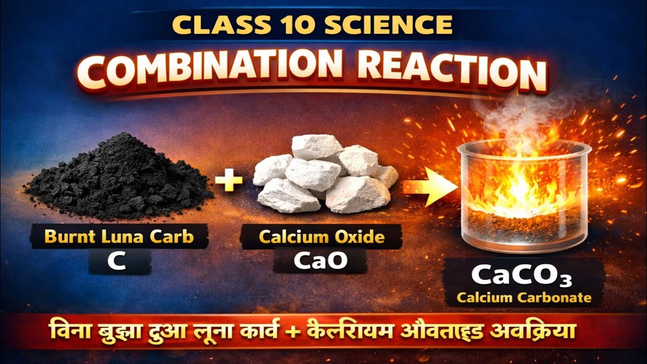 संयोजन अभिक्रिया (Combination Reaction) एक महत्वपूर्ण रासायनिक अभिक्रिया #video 