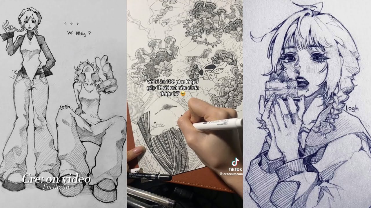 Tổng hợp vid vẽ vời của các artist  ✨👩‍🎨#art#tiktokvideo#drawing#artist 🌷