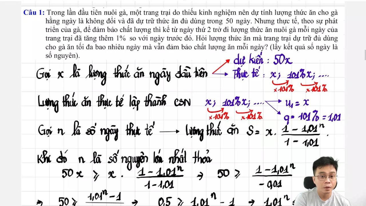 Toán 12   Thực tế cấp số nhân