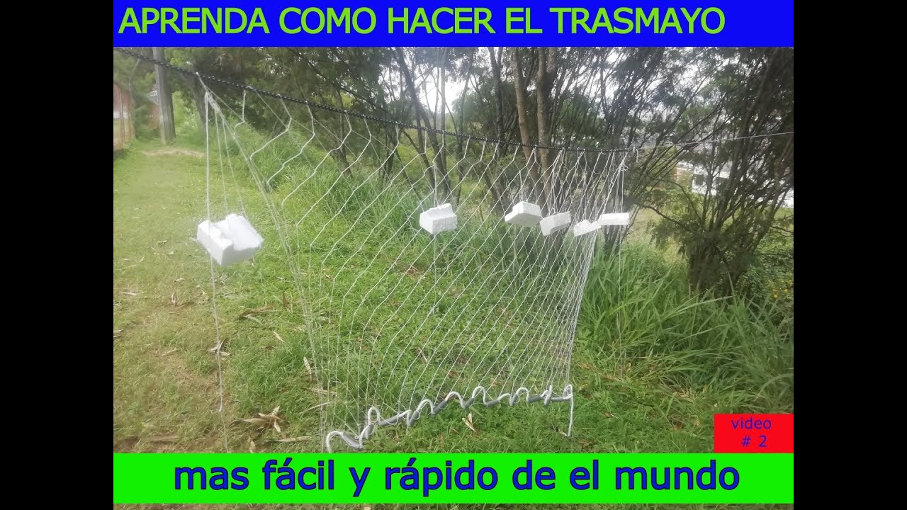 APRENDA como hacer el #trasmallo para pescar Mas fácil y rápido de el #mundo (video 2)