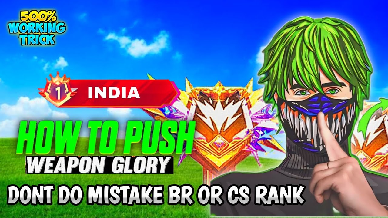 New Weapon Glory Trick Free Fire ll How to push weapon glory in cs rank