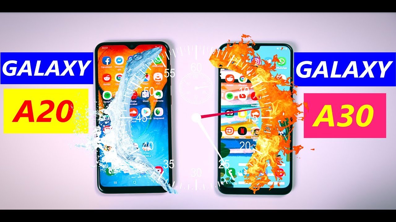 Samsung Galaxy A20 vs A30 Real Life Speed Test Comparison