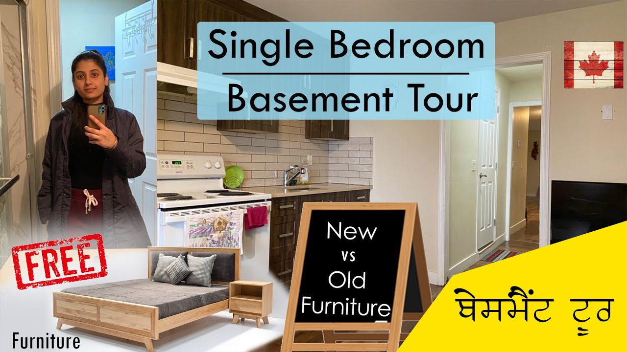 Basement Tour in Vancouver | Old vs New Furniture for Students and PR | Free Furniture in CANADA