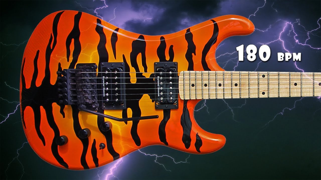 Hard Rock Metal Fast Guitar Backing Track F# Minor