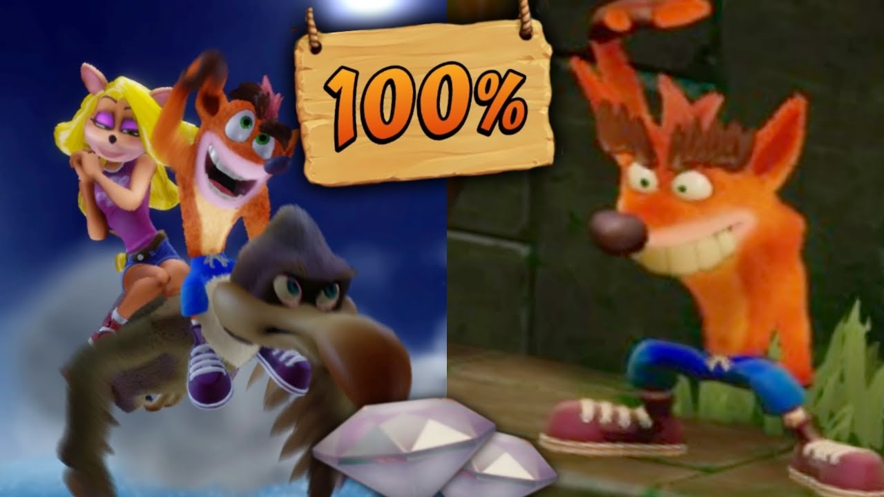 N Sane Trilogy Crash Bandicoot 1: 100%, FINAL ALTERNATIVO, FAKE CRASH & TODAS LAS GEMAS! :)