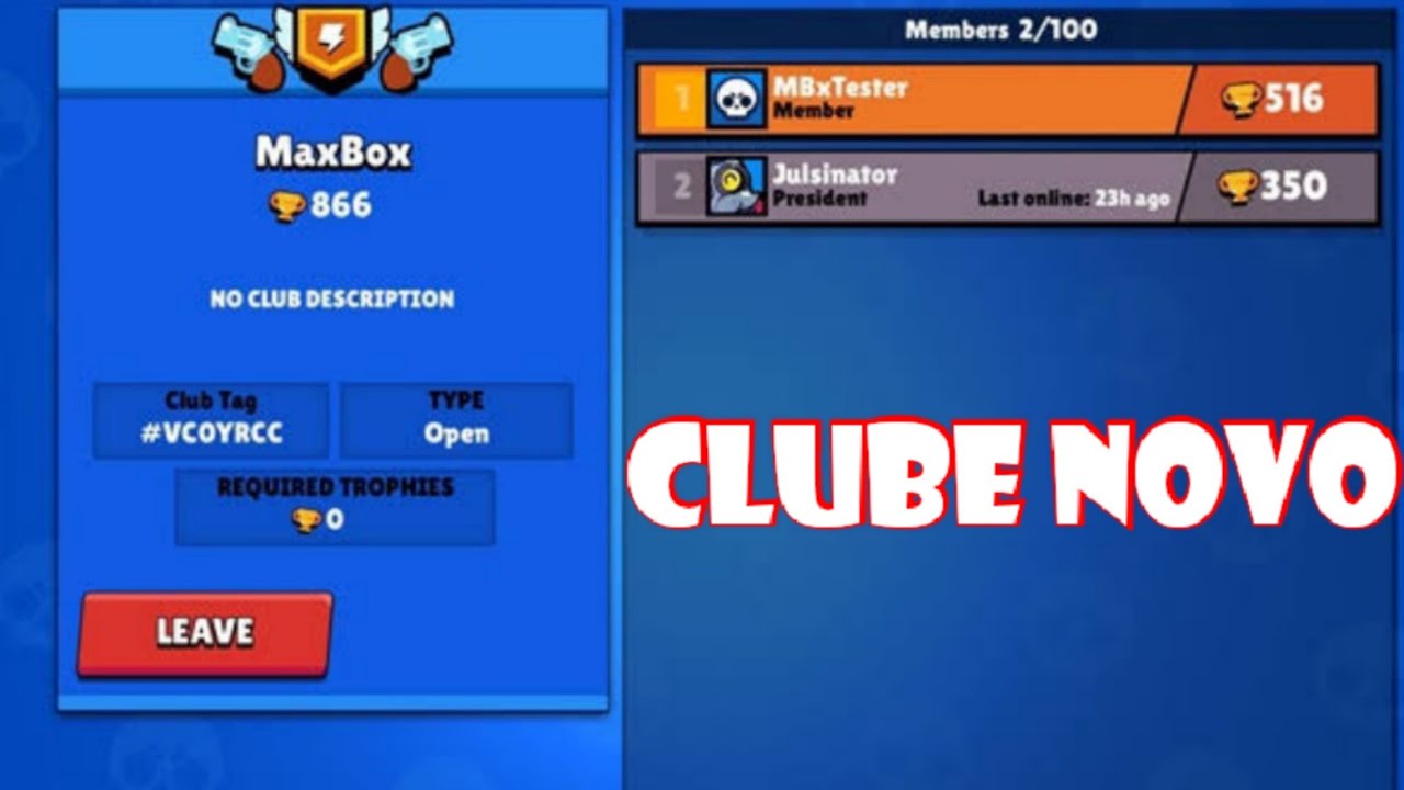 BRAWL STARS #2-CLUBE NOVO