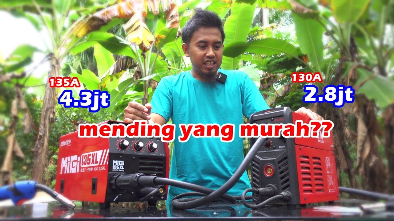perbandingan mesin las daiden MIG gasless flux core tanpa gas MIGi130 vs MIGi135XL
