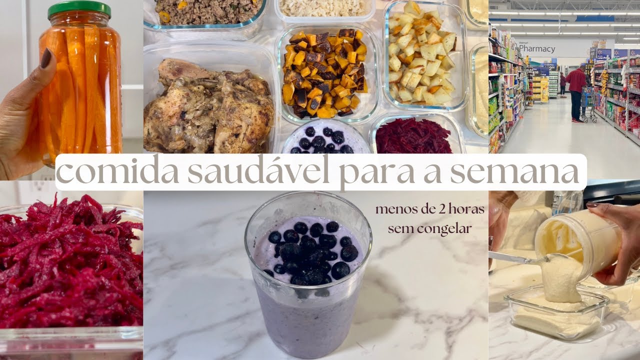 Preparando a comida da semana | sem congelar | alimentação saudável, proteica e prática