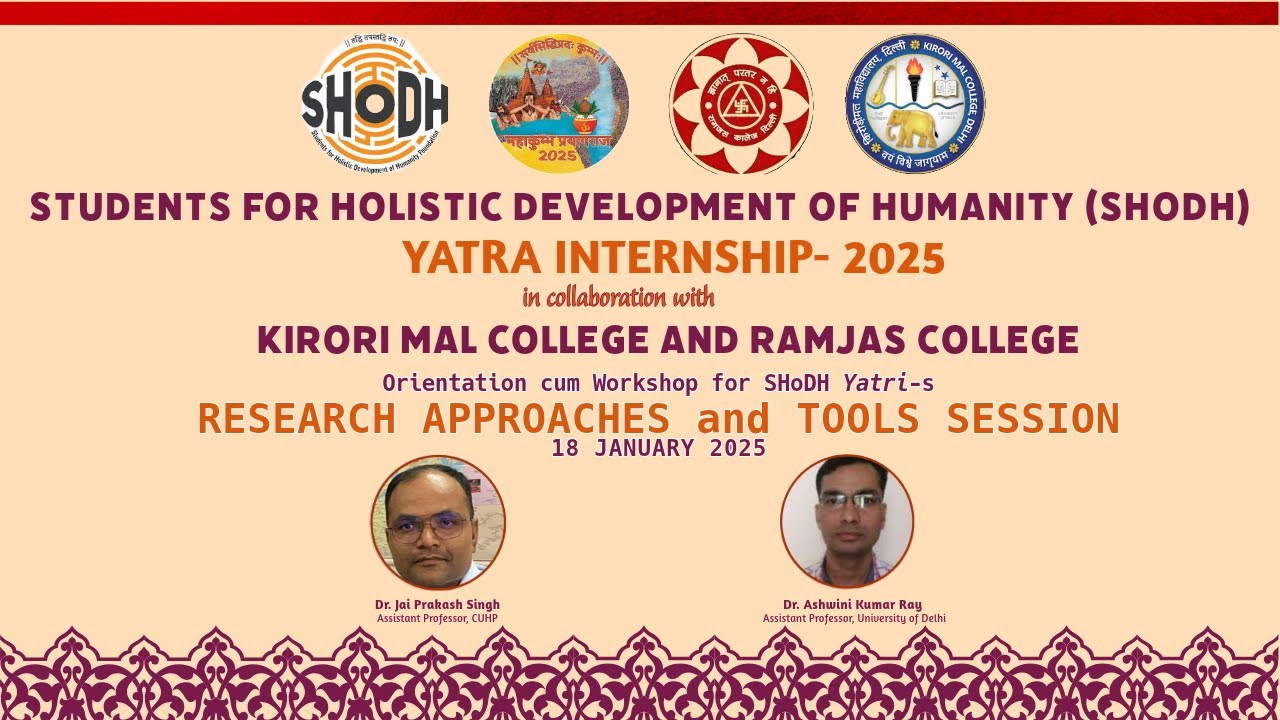 SHoDH Yatra Internship - Research Approaches and Tools Session