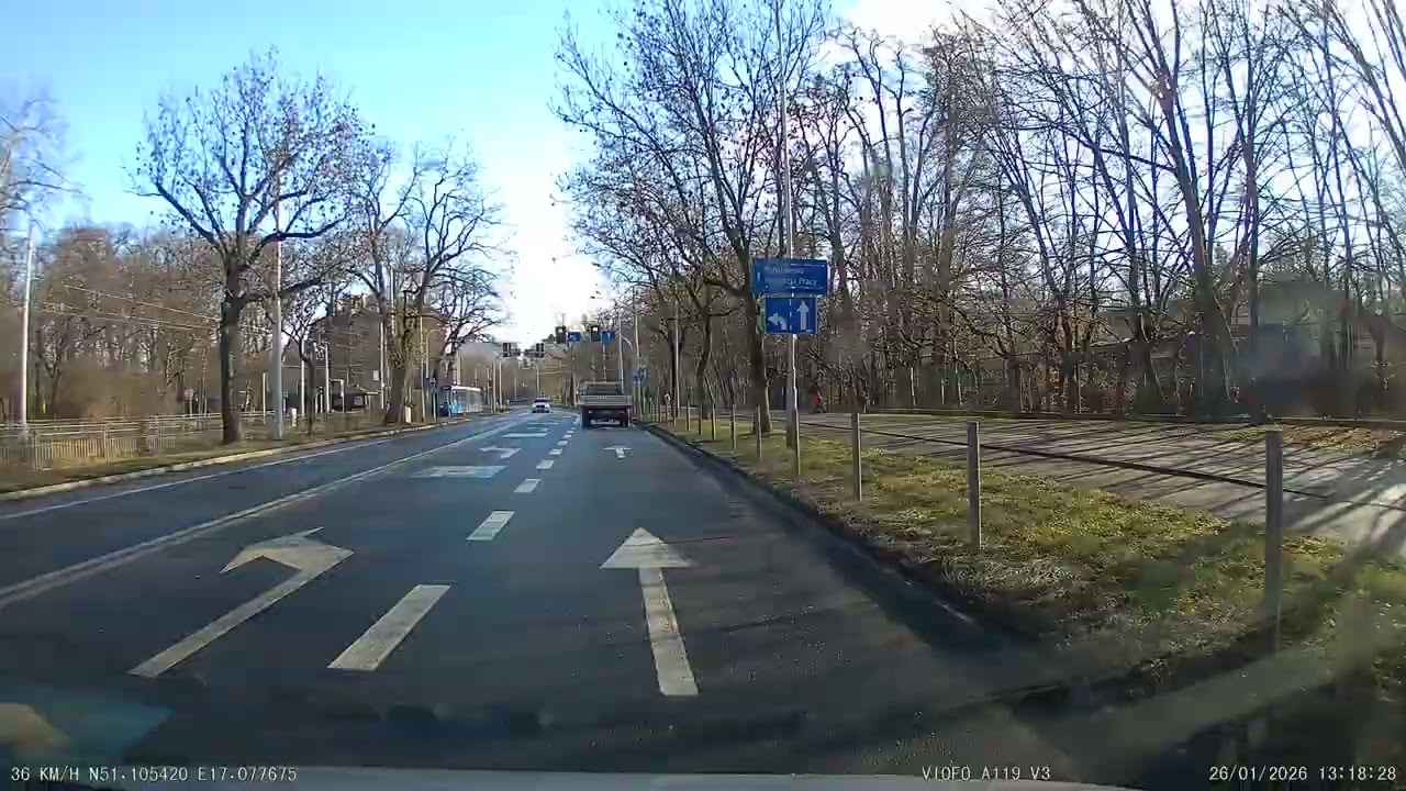 Na czerwonym świetle - Wrocław 26.01.2026