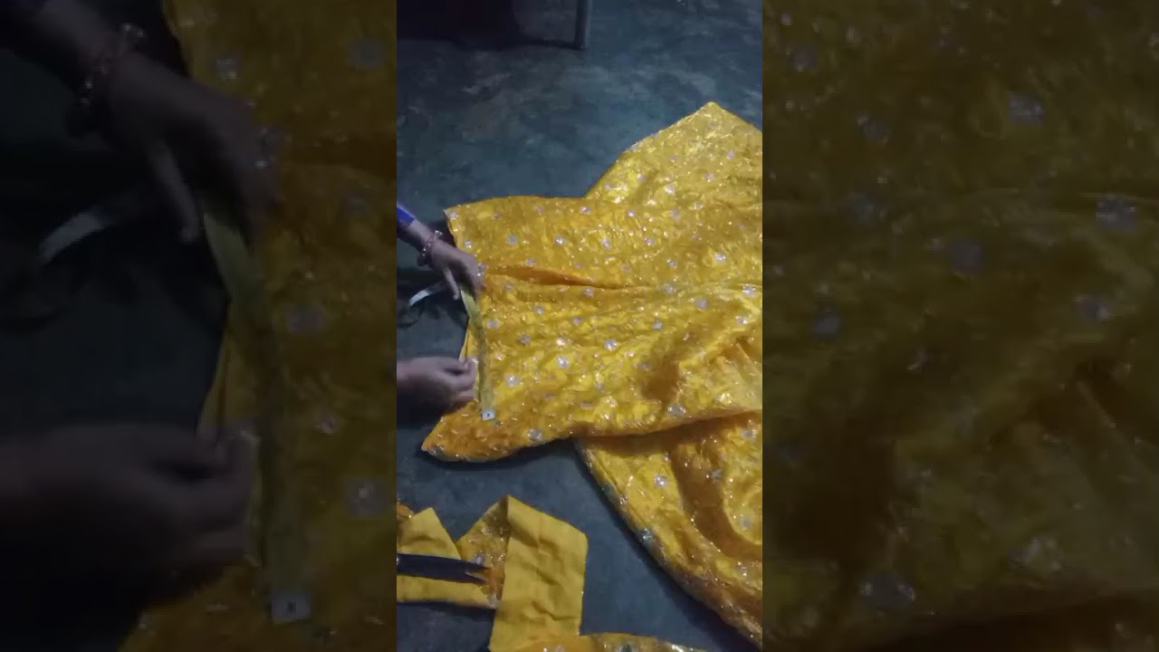Readymade umbrella lehenge ko Chhota karne ka aasan tarika