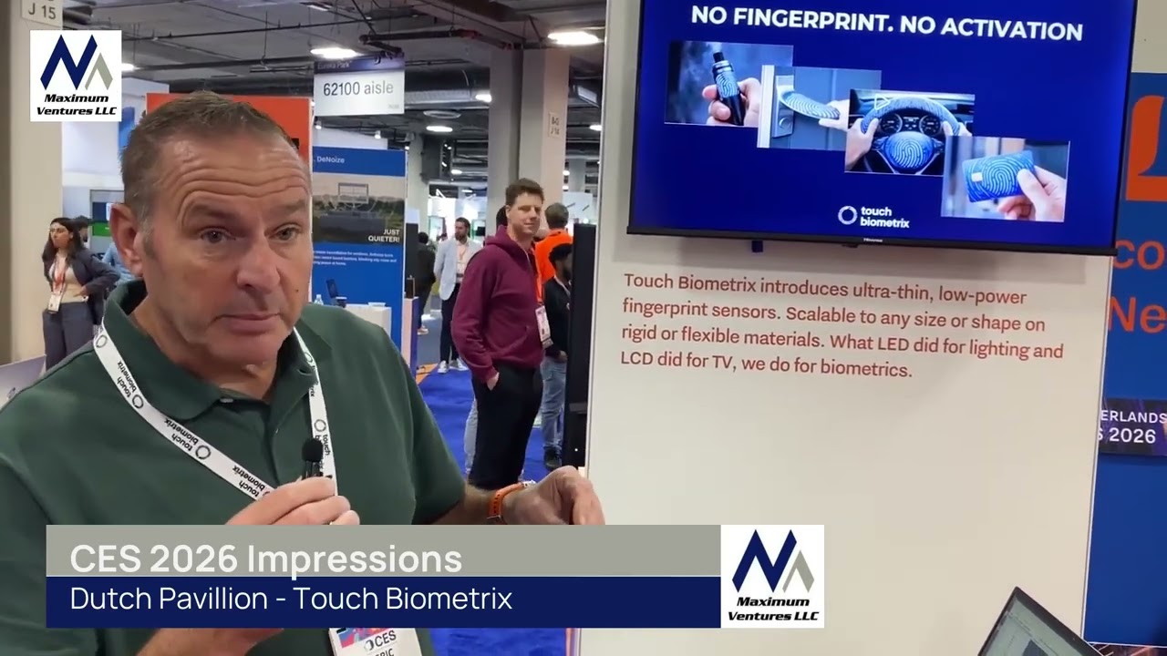 CES 2026 Impressions 14 &ndash; Touch Biometrix | Flexible Fingerprint Sensor Technology