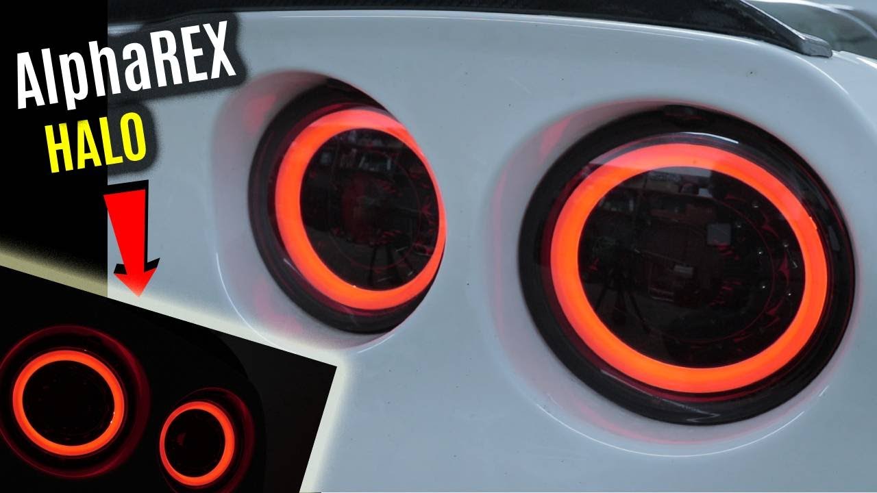 Светодиодные задние фонари AlphaRex HALO PRO-Series, угольно-чёрные | Chevrolet Corvette C6 05-13