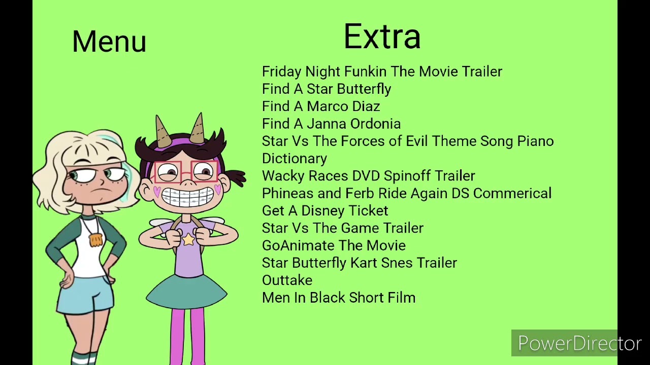 Star Butterfly The First Epic of Movie Extra Menu