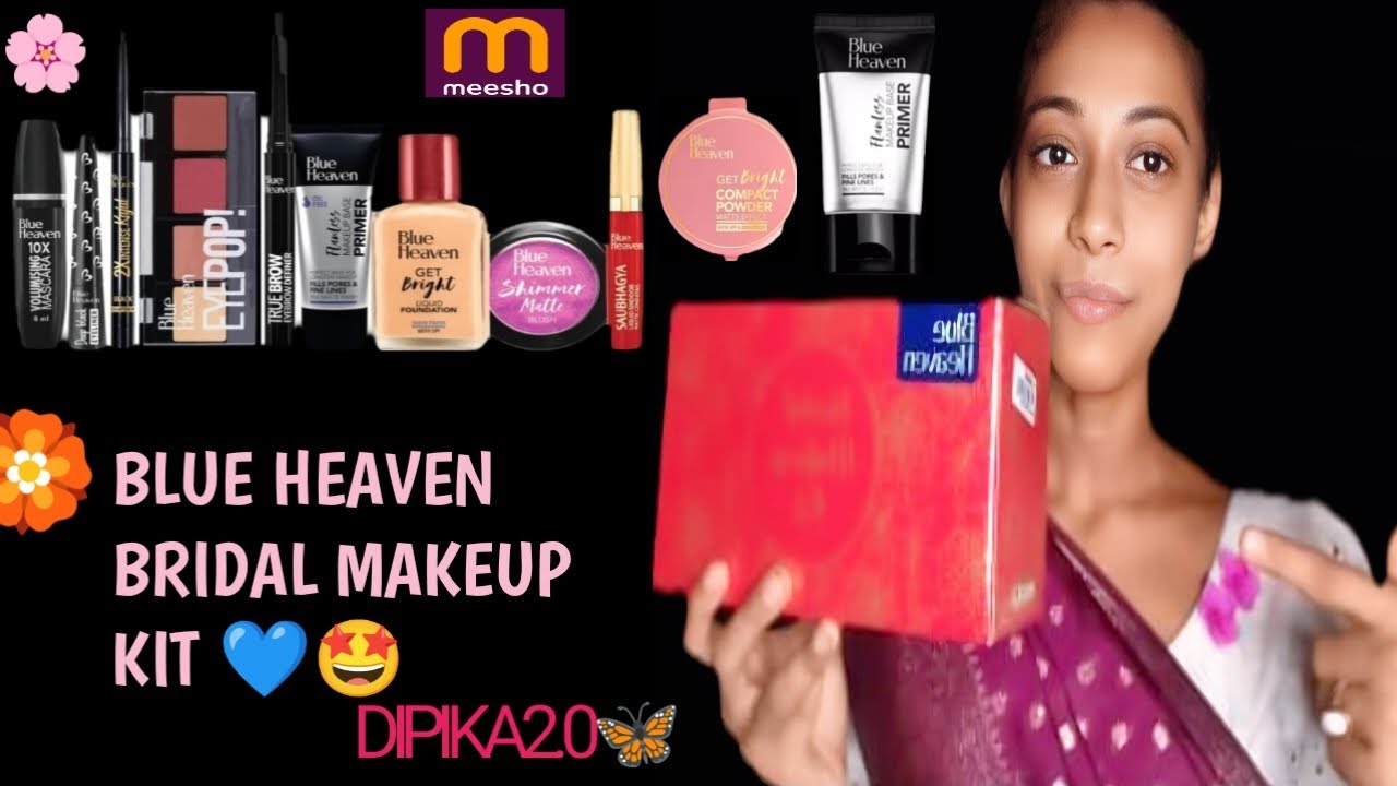 Meesho 💟 Blue heaven bridal makeup kit 💙 Full Face fo makeup under ₹378/-💸 (pack of 11) 😍#DIPIKA2.0📥
