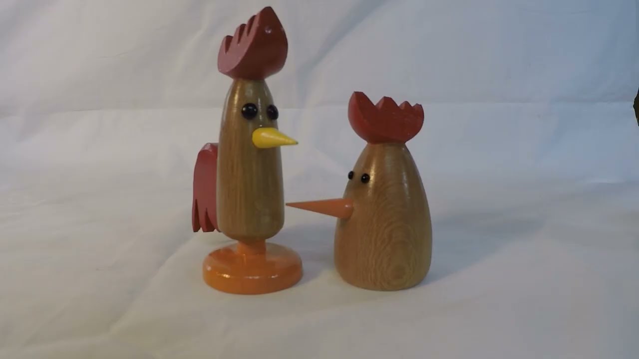 Wood chickens from the lathe.
