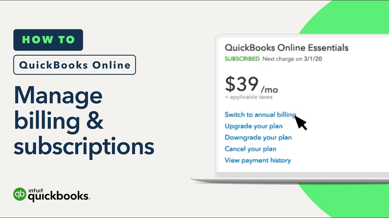 How to manage your billing & subscriptions in QuickBooks Online