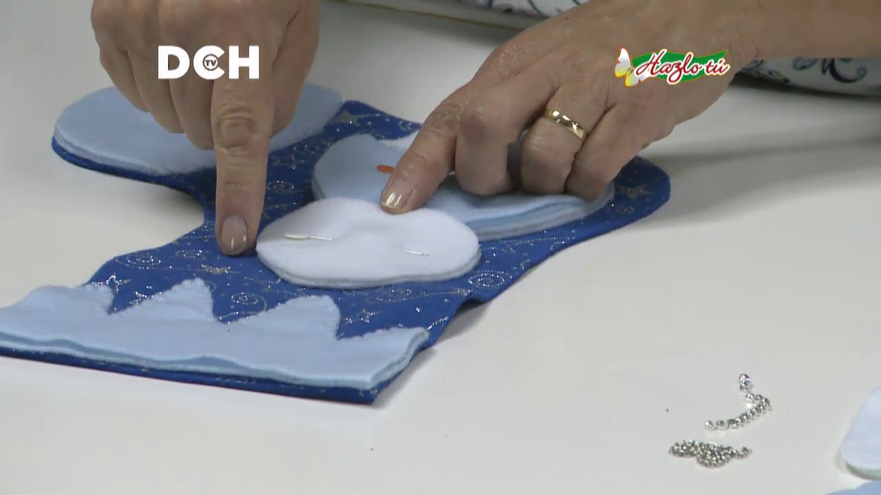 Bota navideña con nieve - Yasna Pino - Casa Puchinni