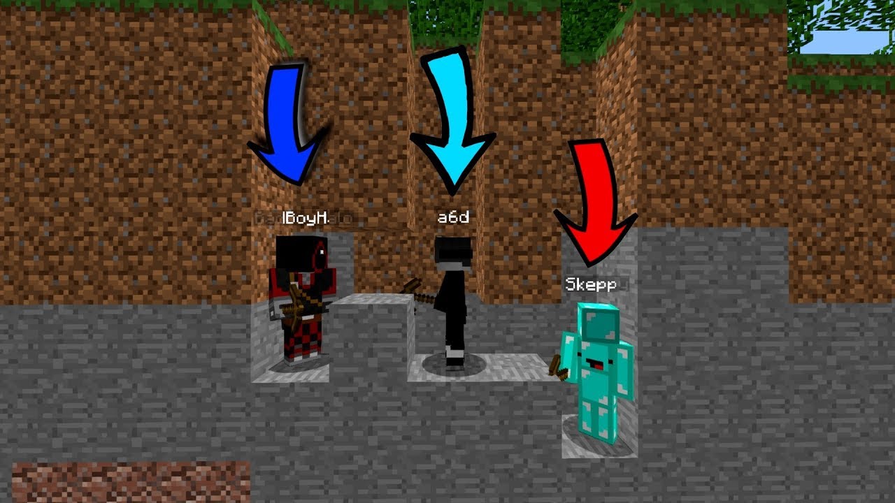 Minecraft But We Can Only Dig Straight Down or Up