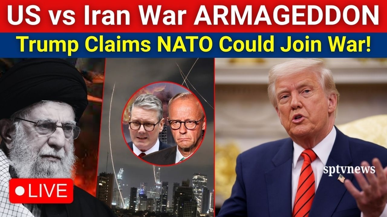 US-Israel vs Iran War LIVE: Trump Claims NATO Join War! Trump meet Friedrich Merz | Middle East WAR