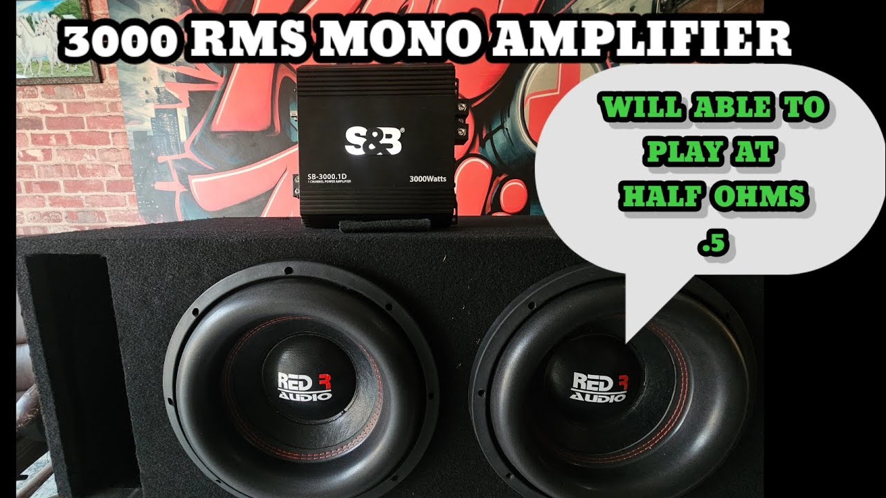 S&B 3000rms mono amplifier & dual 800rms red r audio #redraudio #s&b #monoamplifire #amplifier