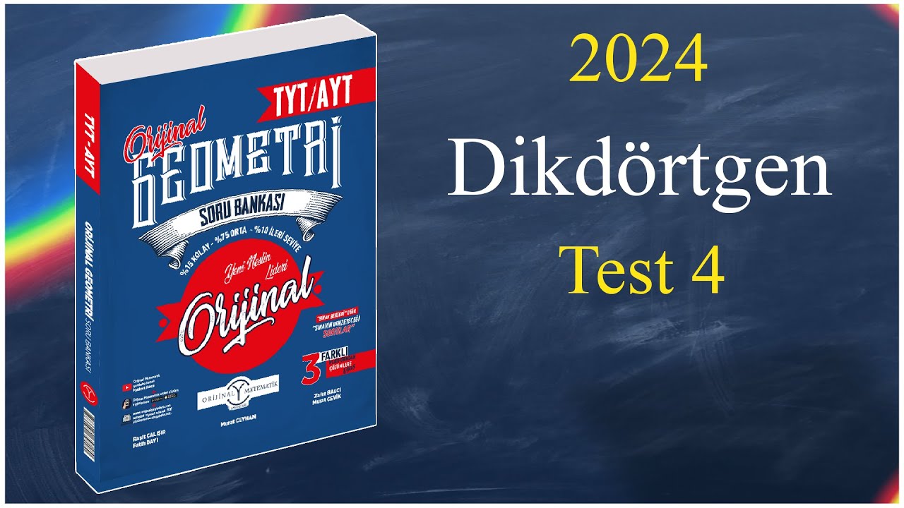 Dikdörtgen Test 4 - Orijinal geometri soru bankası