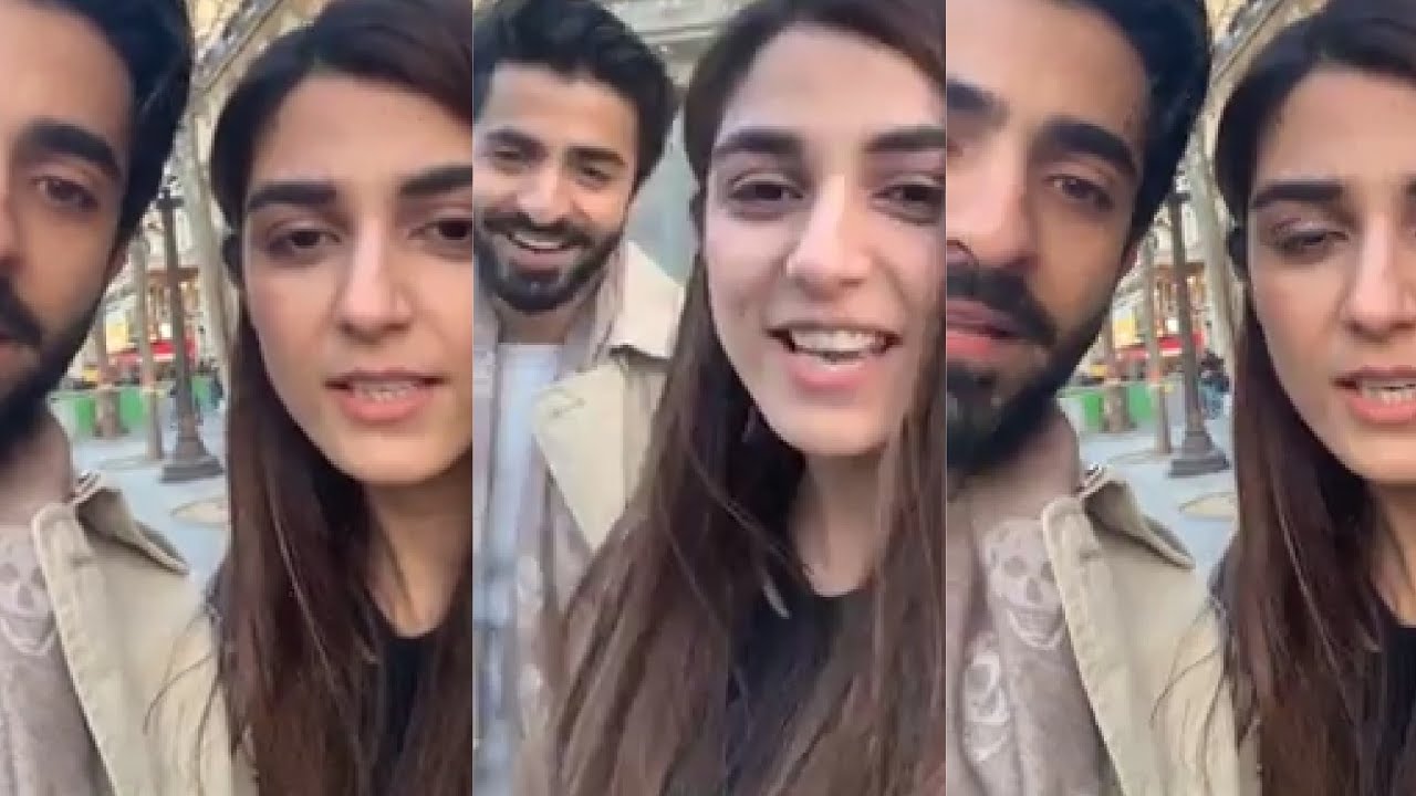 Maya ali and sheheryar munawar live chats video from Paris