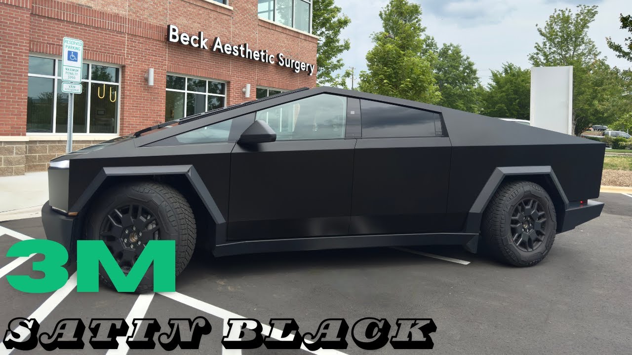 Виниловая пленка 3M Satin Black для CyberTruck